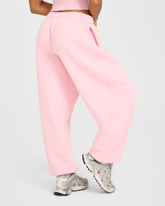 Foundations Oversized Cuffed Joggers with Oner Embroidery | Petal Pink