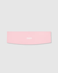 SoftMotion™ Headband with White Logo | Cherry Blossom Pink