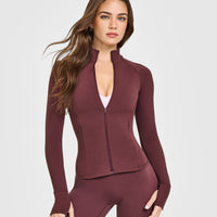 SoftMotion™ Jacket with White Logo | Velvet Mocha