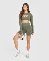 Effortless Seamless Shorts | Alpine Green