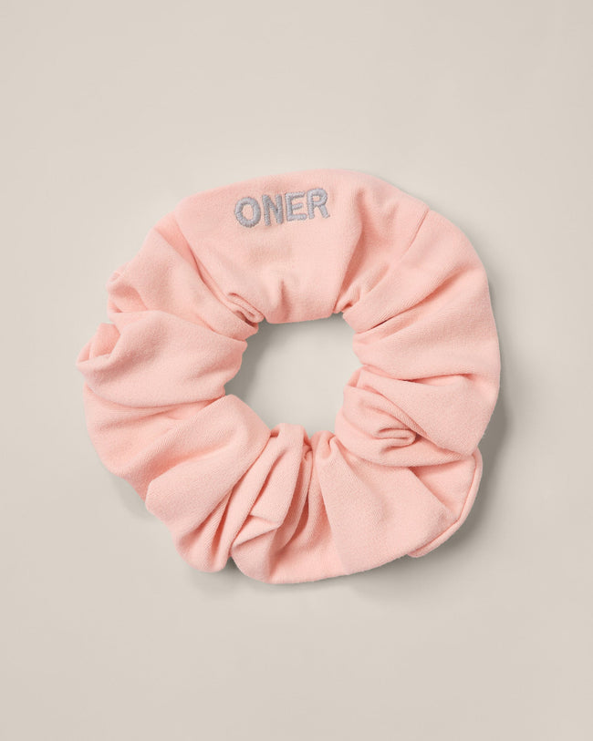 SoftMotion™ Scrunchie with Grey Logo | Peach Orange
