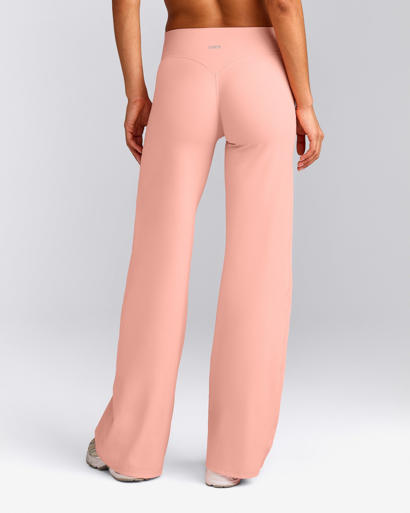 SoftMotion™ Straight Leg Bottoms with Grey Logo | Peach Orange