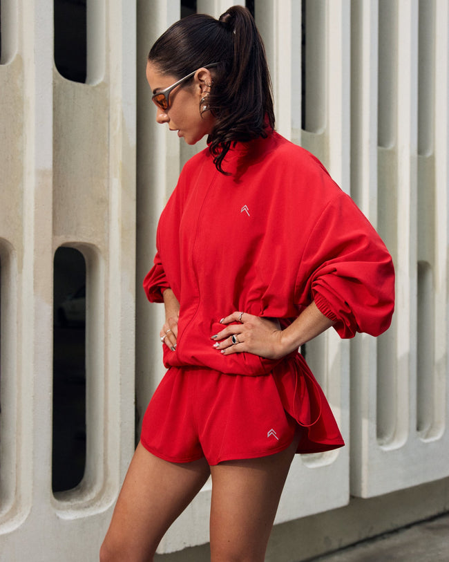 AirMove™ Jacket with Reflective Logo | Fiery Red