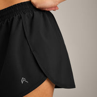 AirMove™ Lined Shorts 2" with Reflective Logo | Black