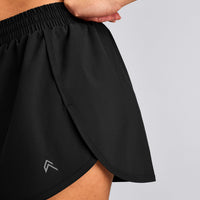 AirMove™ Lined Shorts 3" with Reflective Logo | Black