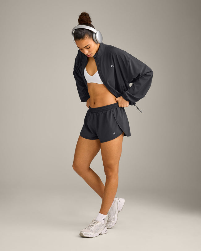 AirMove™ Lined Shorts 3" with Reflective Logo | Coal