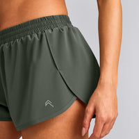 AirMove™ Lined Shorts 3" with Reflective Logo | Dark Khaki