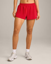AirMove™ Lined Shorts 3" with Reflective Logo | Fiery Red