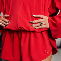 AirMove™ Lined Shorts 3" with Reflective Logo | Fiery Red