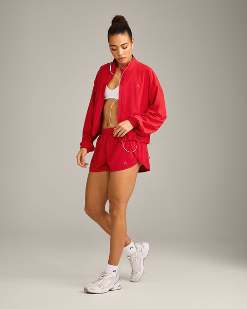 AirMove™ Lined Shorts 3" with Reflective Logo | Fiery Red