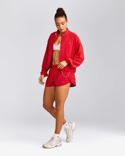 AirMove™ Lined Shorts 3" with Reflective Logo | Fiery Red