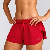 AirMove™ Lined Shorts 3" with Reflective Logo | Fiery Red