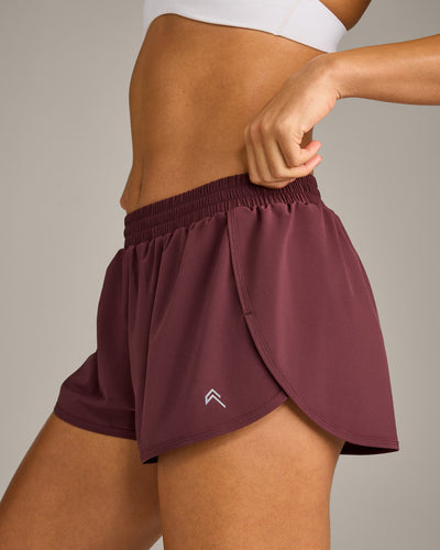AirMove™ Lined Shorts 3" with Reflective Logo | Velvet Mocha