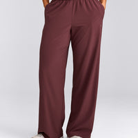AirMove™ Straight Leg Bottoms with Reflective Logo | Velvet Mocha