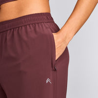AirMove™ Straight Leg Bottoms with Reflective Logo | Velvet Mocha