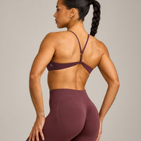 EasyLift™ Ultra Minimal Bralette with Grey Logo | Velvet Mocha
