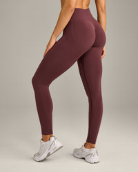 EffortlessLift™ Seamless Leggings with Grey Logo | Velvet Mocha