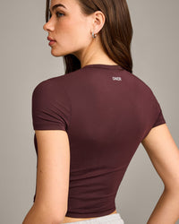 Mellow™ Motion Crew Neck Mid Top | Light Velvet Mocha