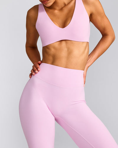 SoftMotion™ Flared Bottoms with Grey Logo | Chalk Pink