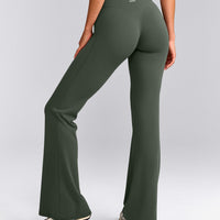 SoftMotion™ Flared Bottoms with Grey Logo | Dark Khaki