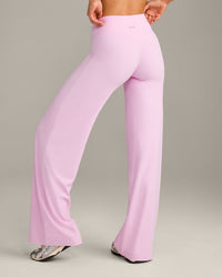 SoftMotion™ Straight Leg Bottoms with Grey Logo | Chalk Pink