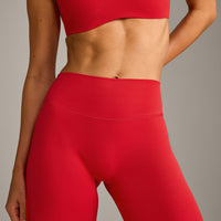SoftMotion™ Straight Leg Bottoms with Grey Logo | Fiery Red