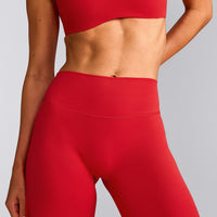 SoftMotion™ Straight Leg Bottoms with Grey Logo | Fiery Red