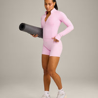 SoftMotion™ Mid Jacket with Grey Logo | Chalk Pink