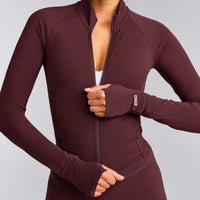 SoftMotion™ Mid Jacket with Grey Logo | Velvet Mocha
