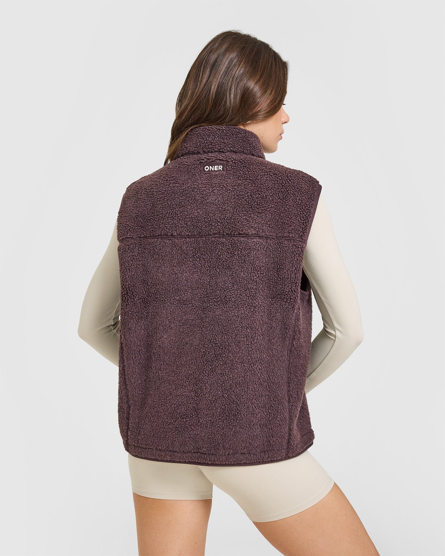 Fleece Gilet with Chest Pocket | Umber Brown