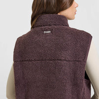 Fleece Gilet with Chest Pocket | Umber Brown
