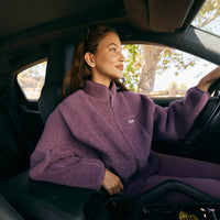 Fleece Jacket with Chest Pocket | Vintage Purple