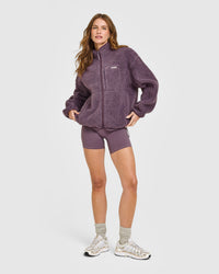 Fleece Jacket with Chest Pocket | Vintage Purple