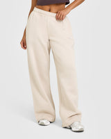 Foundations Oversized Straight Leg Joggers | Sand