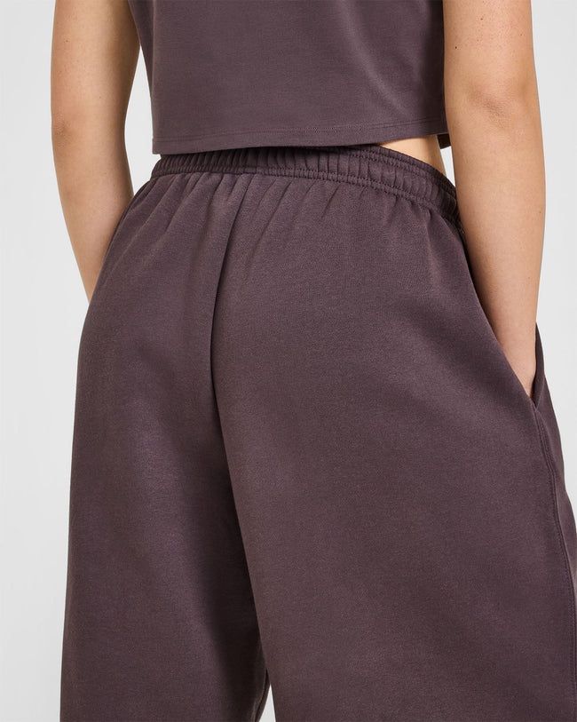 Foundations Oversized Straight Leg Joggers | Umber Brown