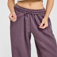 Foundations Oversized Straight Leg Joggers | Vintage Purple