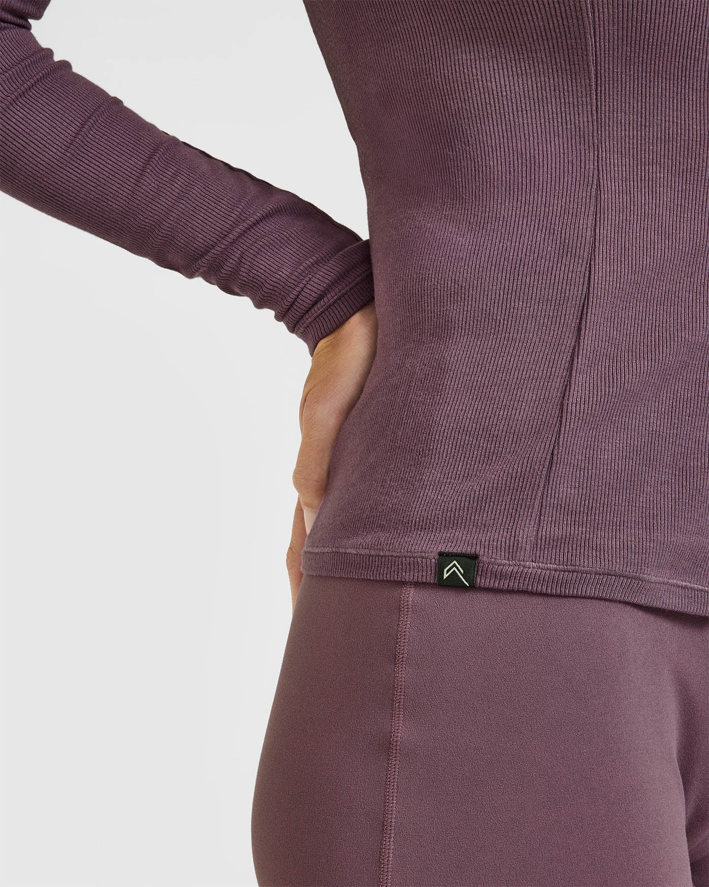 Mellow™ Rib Long Sleeve Cardigan | Vintage Purple