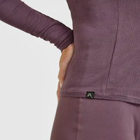 Mellow™ Rib Long Sleeve Cardigan | Vintage Purple