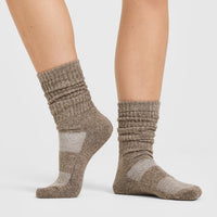 Slouchy Socks 2 Pack | Umber Brown/ Sand