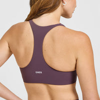 SoftMotion™ Bralette with White Logo | Vintage Purple