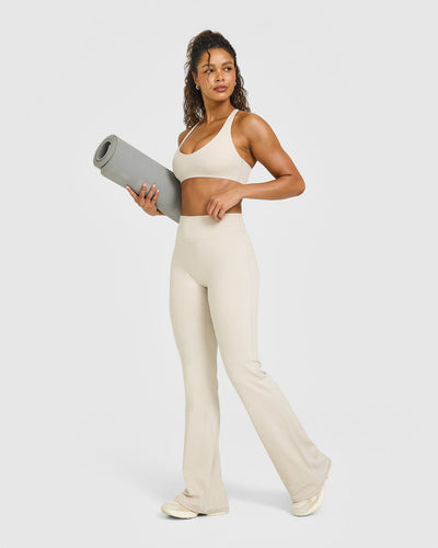 SoftMotion™ Flared Bottoms with White Logo | Sand