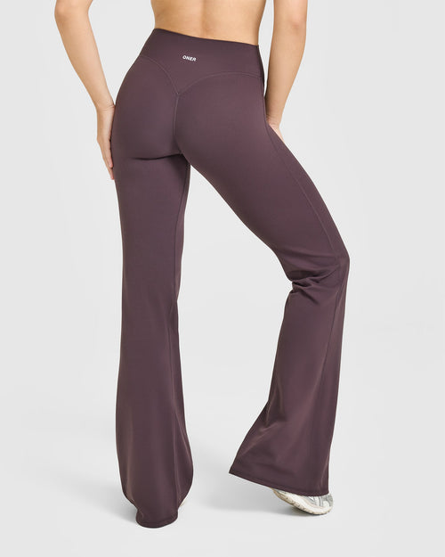 SoftMotion™ Flared Bottoms with White Logo | Dark Umber Brown