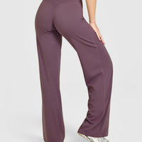 SoftMotion™ Straight Leg Bottoms with White Logo | Vintage Purple