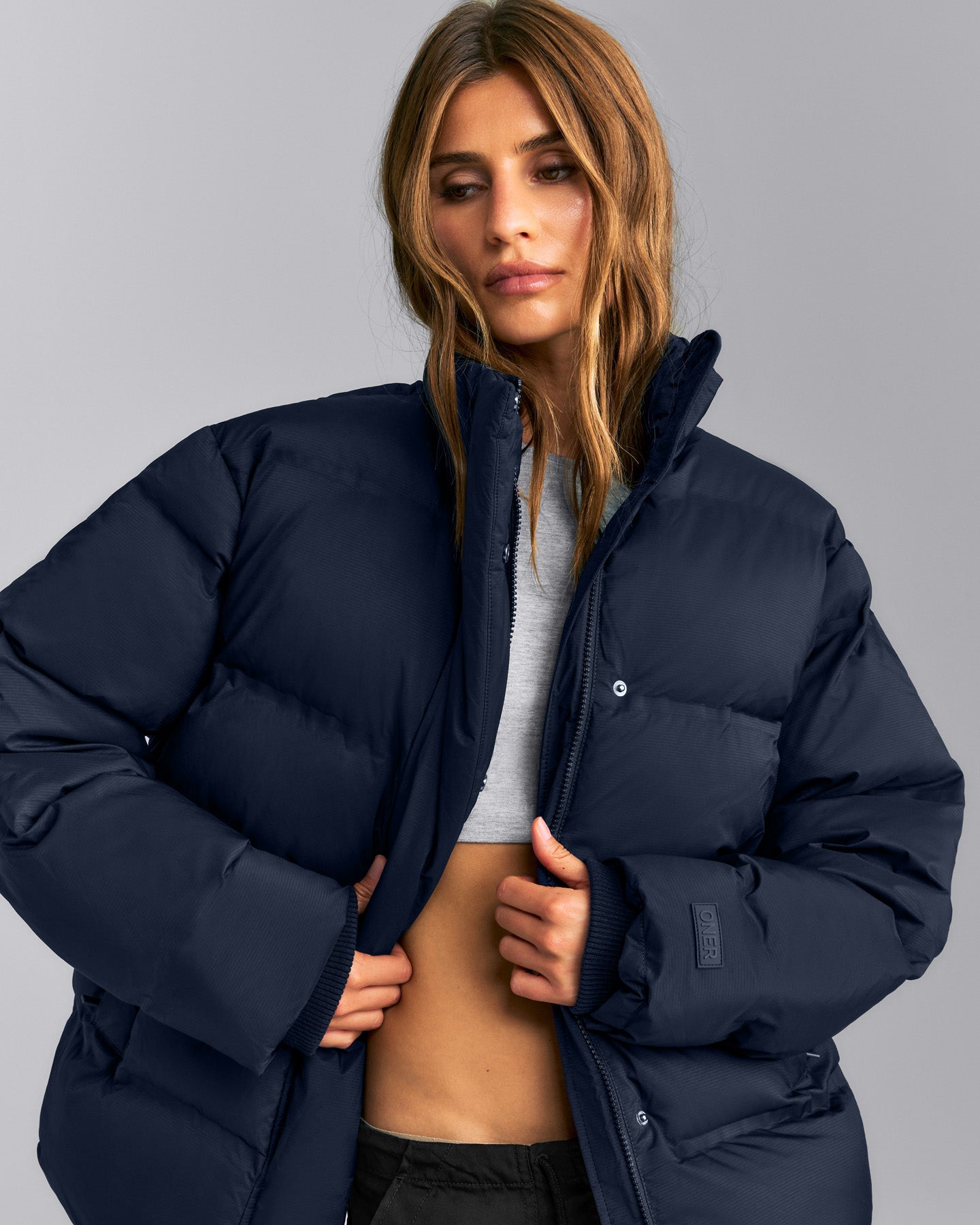 Oversized Puffer Jacket | Deep Navy