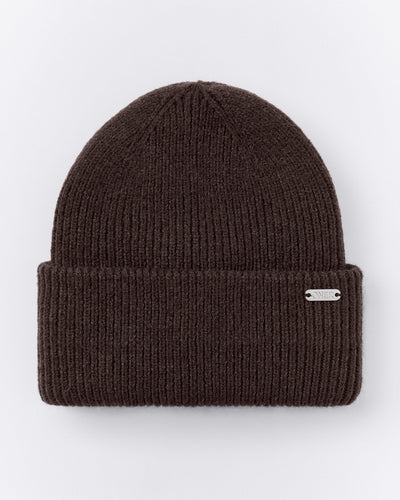 Wool Rib Knit Beanie | 70% Cocoa