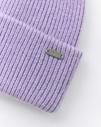 Wool Rib Knit Beanie | Lavender Purple