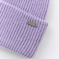 Wool Rib Knit Beanie | Lavender Purple