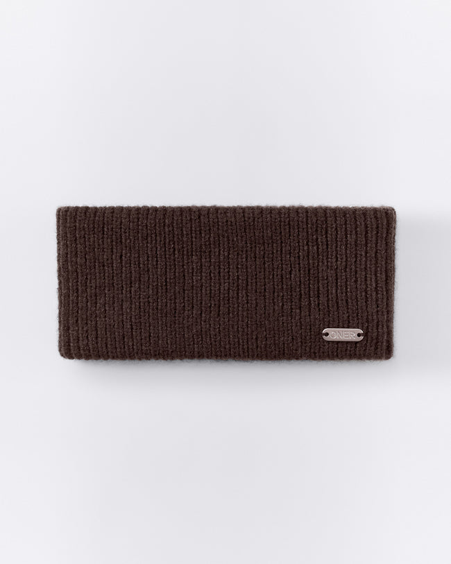 Wool Rib Knit Headband | 70% Cocoa