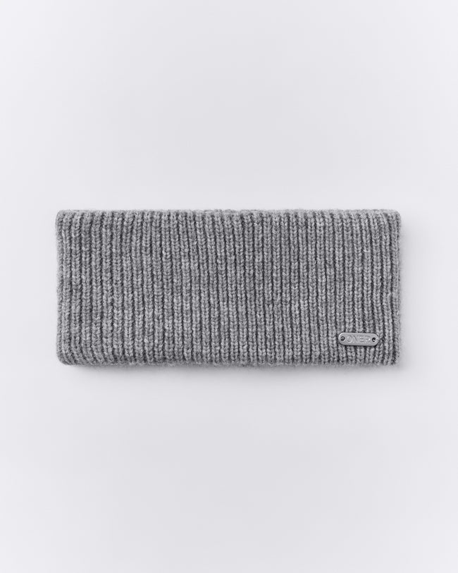 Wool Rib Knit Headband | Grey Marl