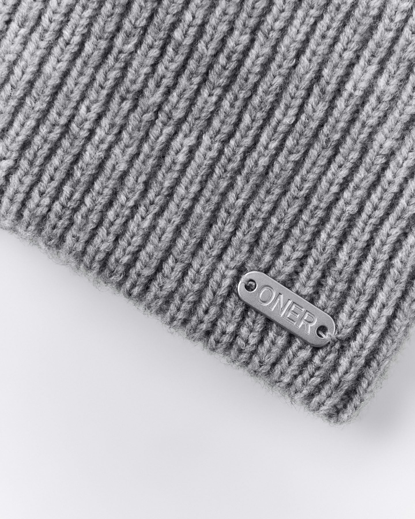 Wool Rib Knit Headband | Grey Marl
